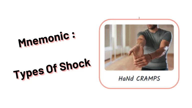 Read more about the article Mnemonic : Types Of Shock