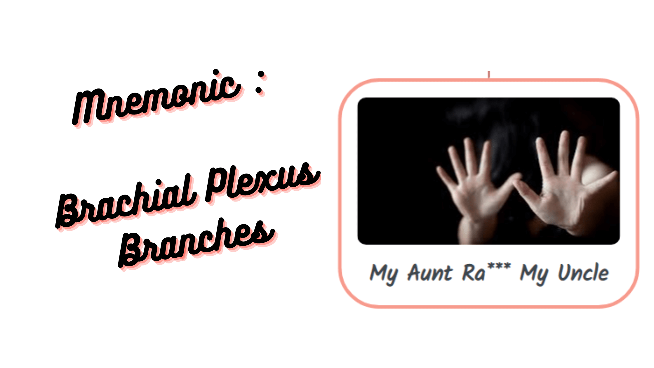 Mnemonic _ Brachial Plexus Branches Medical notes NExT Medical Exit Test