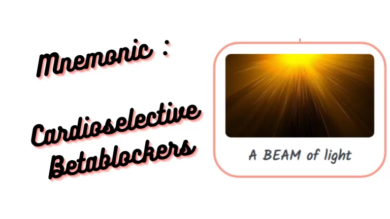 Read more about the article [Very Cool] Mnemonic : Cardioselective Betablockers