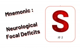 Mnemonic : Neurological Focal Deficits