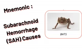 Mnemonic : Subarachnoid Hemorrhage (SAH) Causes