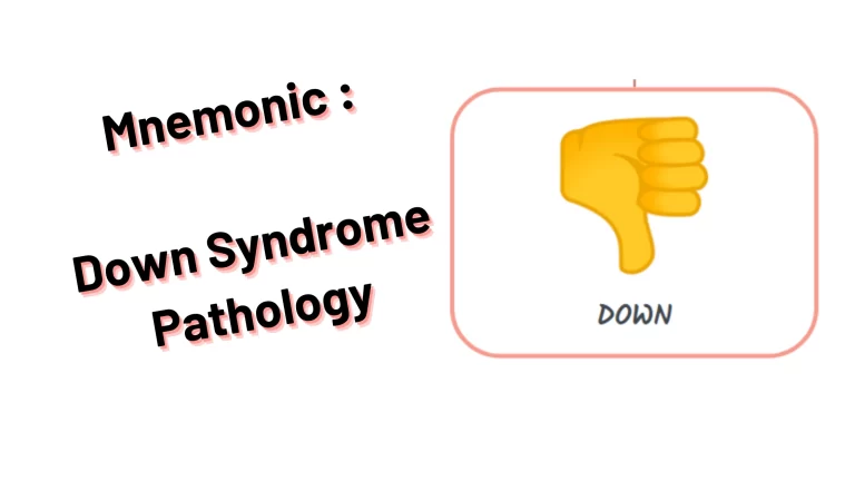 Read more about the article Mnemonic : Down Syndrome Pathology