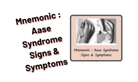 [Very Cool] Mnemonic : Aase Syndrome Signs & Symptoms