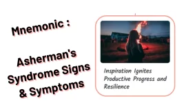 [Very Cool] Mnemonic : Asherman’s Syndrome Signs & Symptoms