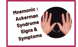 [Very Cool] Mnemonic : Ackerman Syndrome Signs & Symptoms
