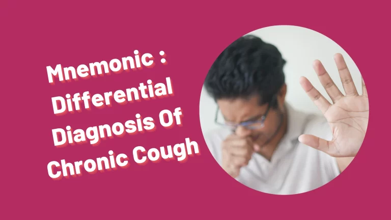 Read more about the article [Very Cool] Mnemonic : Differential Diagnosis Of Chronic Cough
