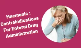 [Very Cool] Mnemonic : Contraindications For Enteral Drug Administration